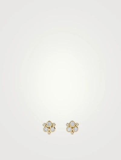 18K Gold Classic Trio Earrings With Diamonds