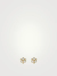 18K Gold Classic Trio Earrings With Diamonds