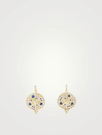 18K Gold Sorcerer Earrings With Multicolour Stones