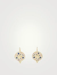 18K Gold Sorcerer Earrings With Multicolour Stones