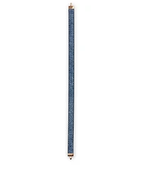 Long 18K Rose Gold Denim Strap Bracelet