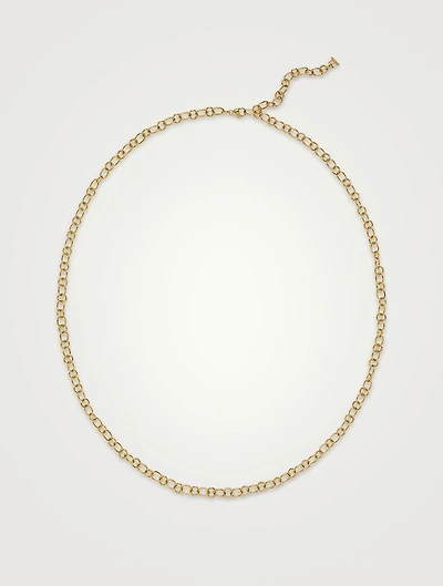 18K Gold Classic Ribbon Chain Necklace