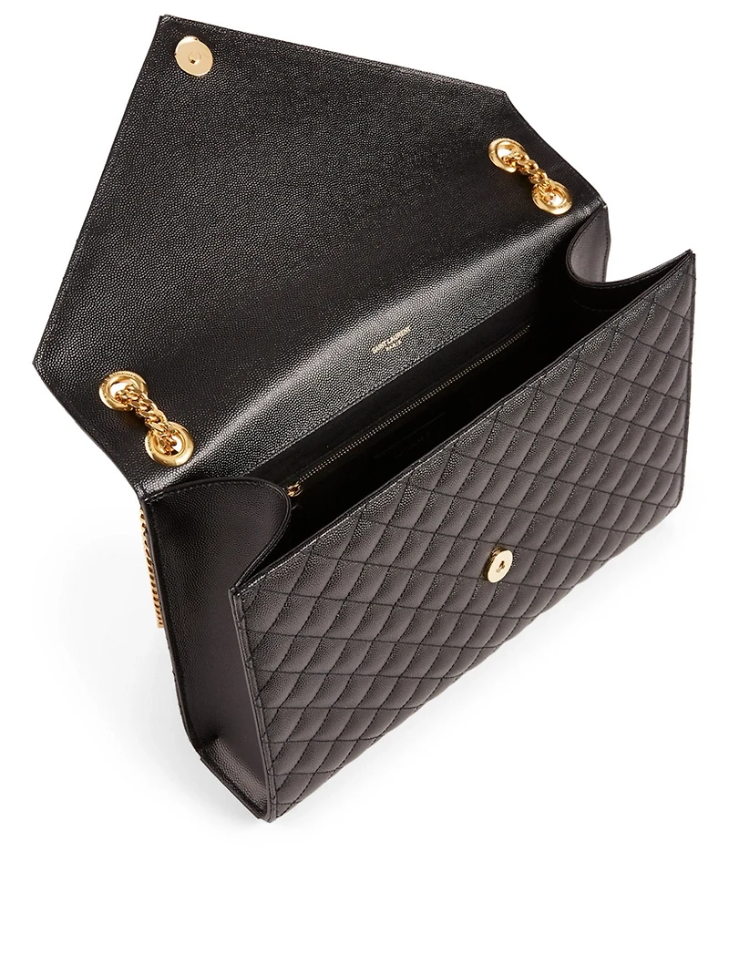 Large Envelope YSL Monogram Leather Bag