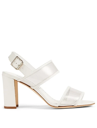 Khan PVC And Leather Heeled Sandals
