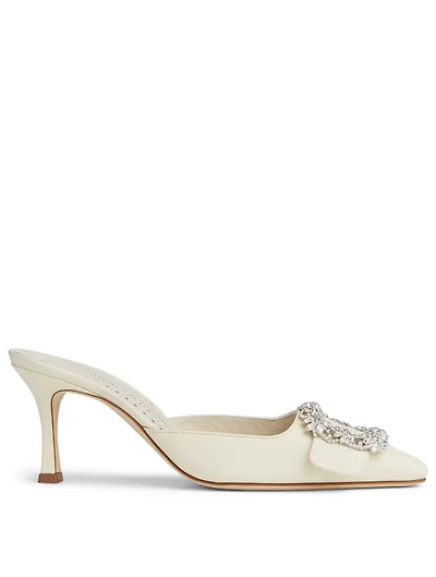 Maysale Jewel Crêpe De Chine Mules