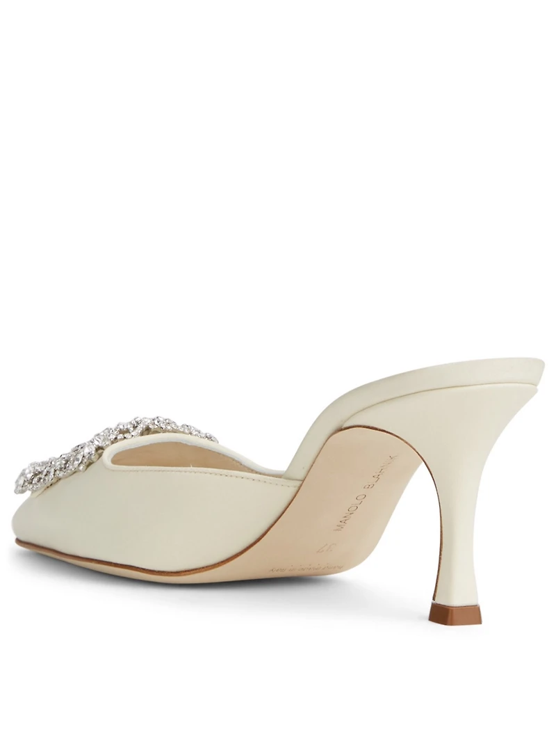 Maysale Jewel Crêpe De Chine Mules