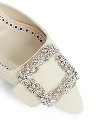 Maysale Jewel Crêpe De Chine Mules