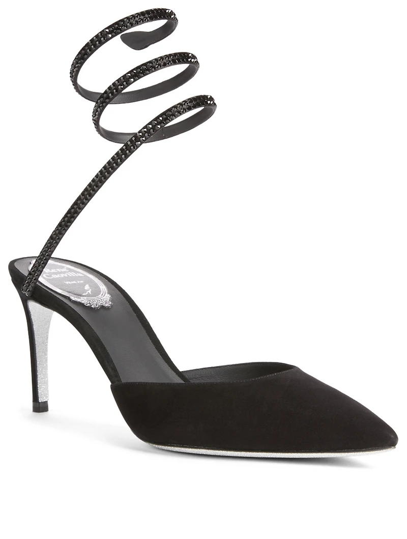 Cleo 75 Suede Strass Pumps