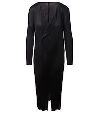 Long Pleated Cardigan
