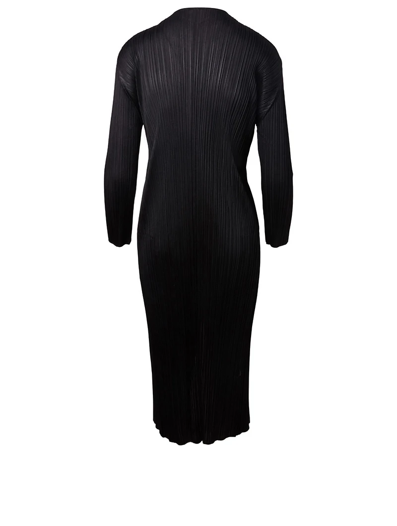 Long Pleated Cardigan
