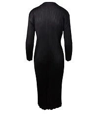 Long Pleated Cardigan