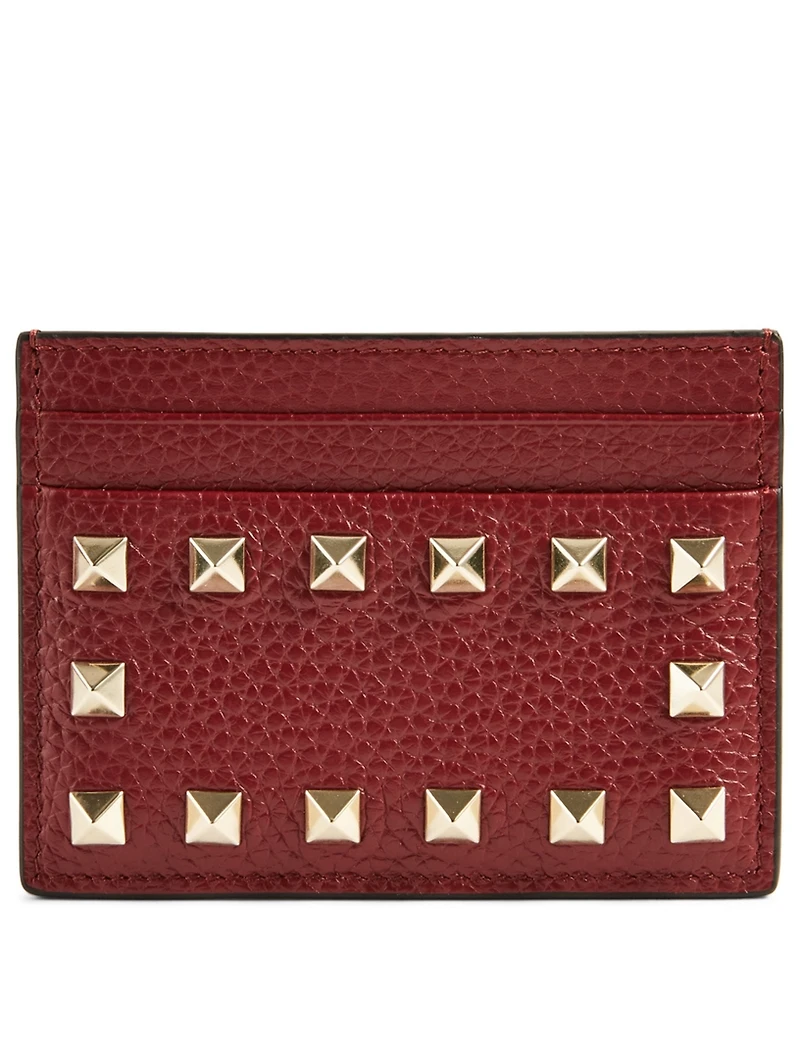 Rockstud Leather Card Holder