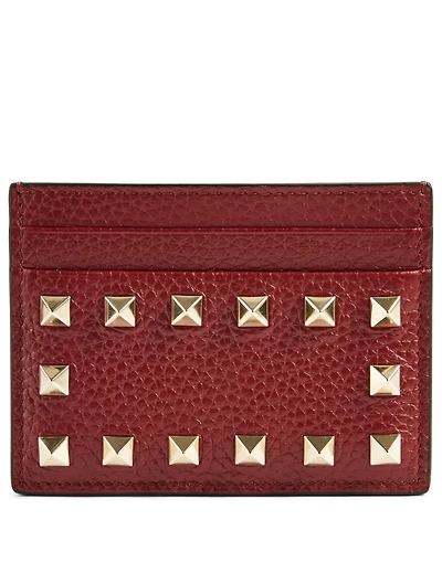 Rockstud Leather Card Holder
