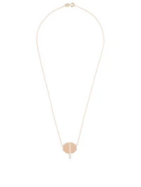 14K Rose And Yellow Gold Necklace With Diamonds
