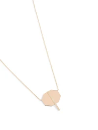 14K Rose And Yellow Gold Necklace With Diamonds