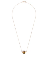 Russe Petit Jaune 14K Rose Gold Necklace With Diamonds