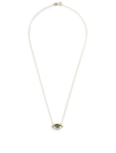 Petit Vert 14K Gold Necklace With Diamonds And Tsavorite