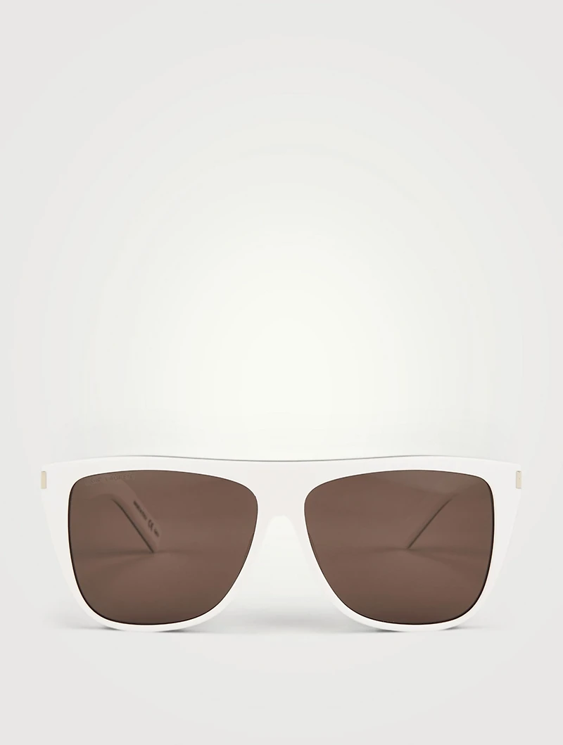 Two-Tone Square Sunglasses