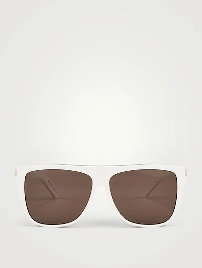 Two-Tone Square Sunglasses
