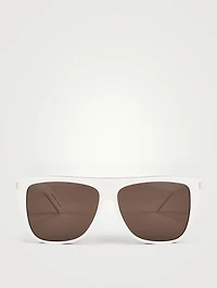 Two-Tone Square Sunglasses