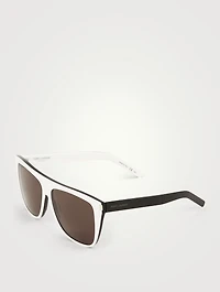 Two-Tone Square Sunglasses