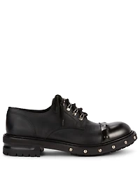 Hobnail Leather Derby Shoes