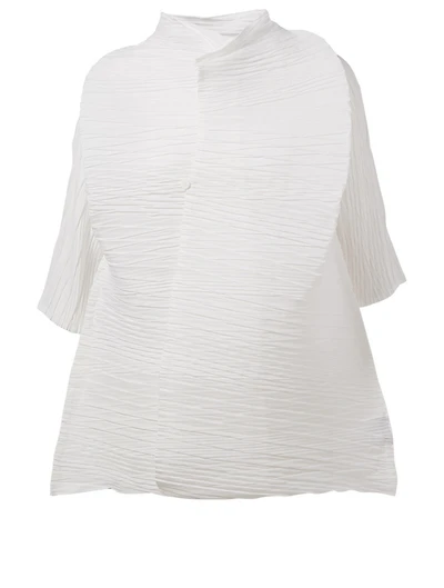 Cross Stroke Pleated Top