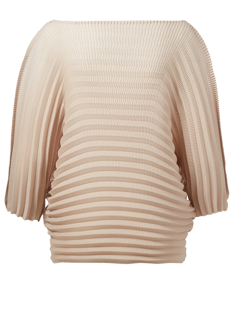Straw Pleats Top
