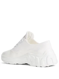Gabardine Sneakers With Paint Effect Sole