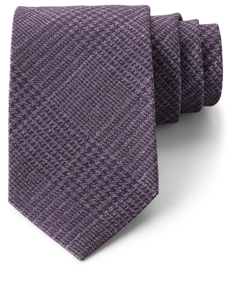 Silk Tie In Check