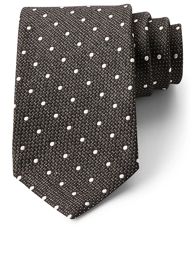 Silk Tie In Polka Dot