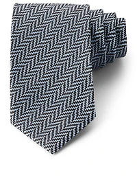 Silk Tie In Herringbone