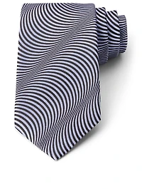 Silk Tie In Wave Pattern