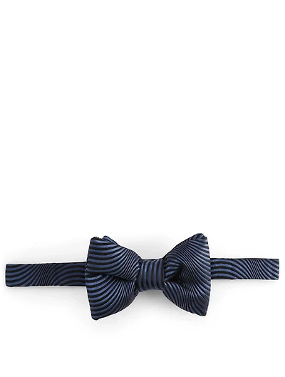 Silk Bow Tie In Wave Pattern
