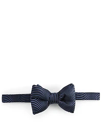 Silk Bow Tie In Wave Pattern