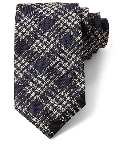 Silk Tie In Overcheck