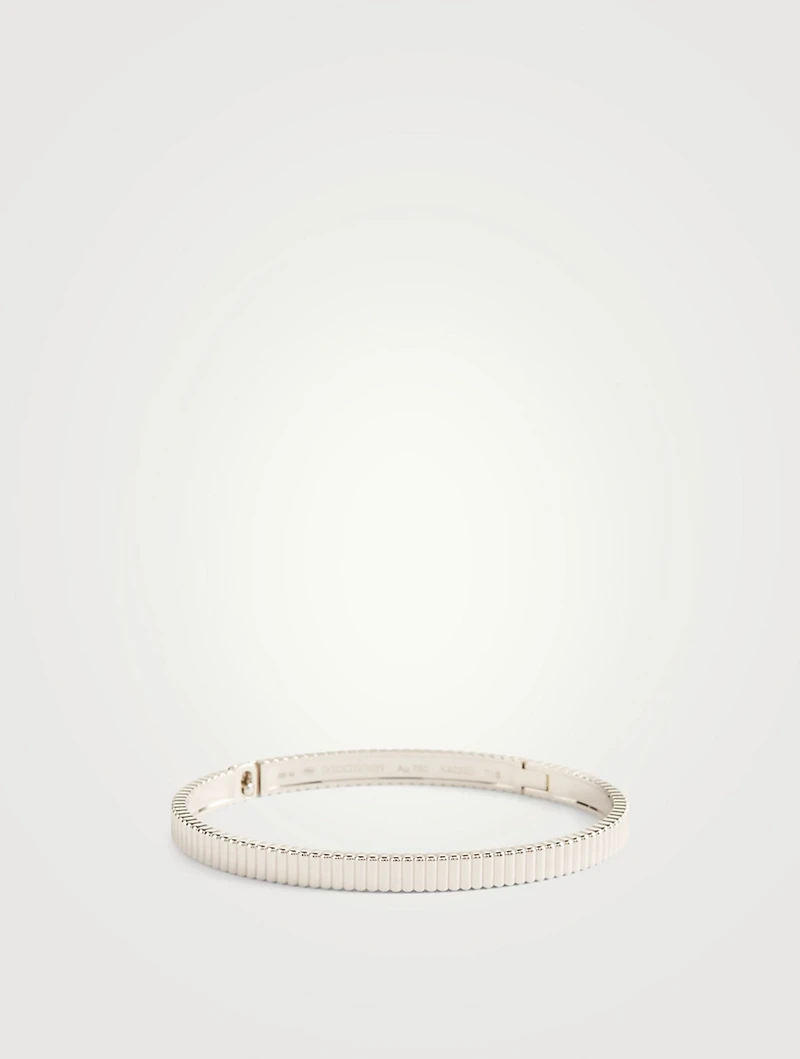 Quatre Grosgrain White Gold Bangle Bracelet