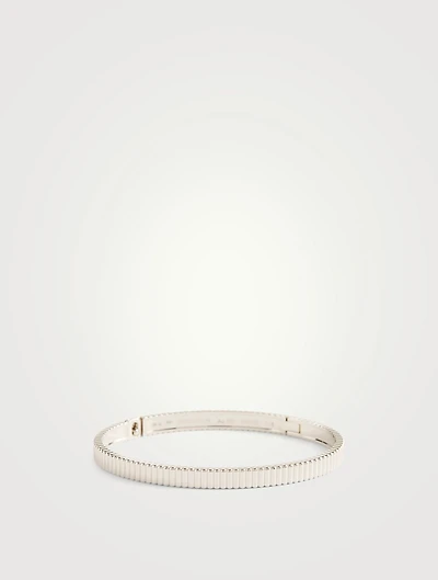 Quatre Grosgrain White Gold Bangle Bracelet