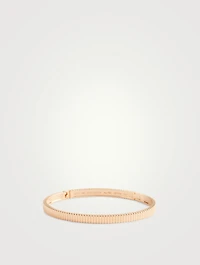Quatre Grosgrain Rose Gold Bangle Bracelet