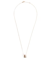 Quatre Classique Gold Pendant Necklace With Brown PVD And Diamonds