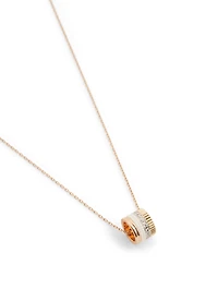 White Edition Quatre Gold Pendant Necklace With Ceramic And Diamonds