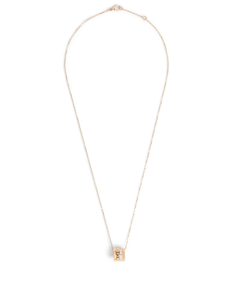 Radiant Edition Quatre Rose Gold Pendant Necklace With Diamonds