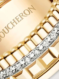 Small Radiant Edition Quatre Gold Ring With Diamonds