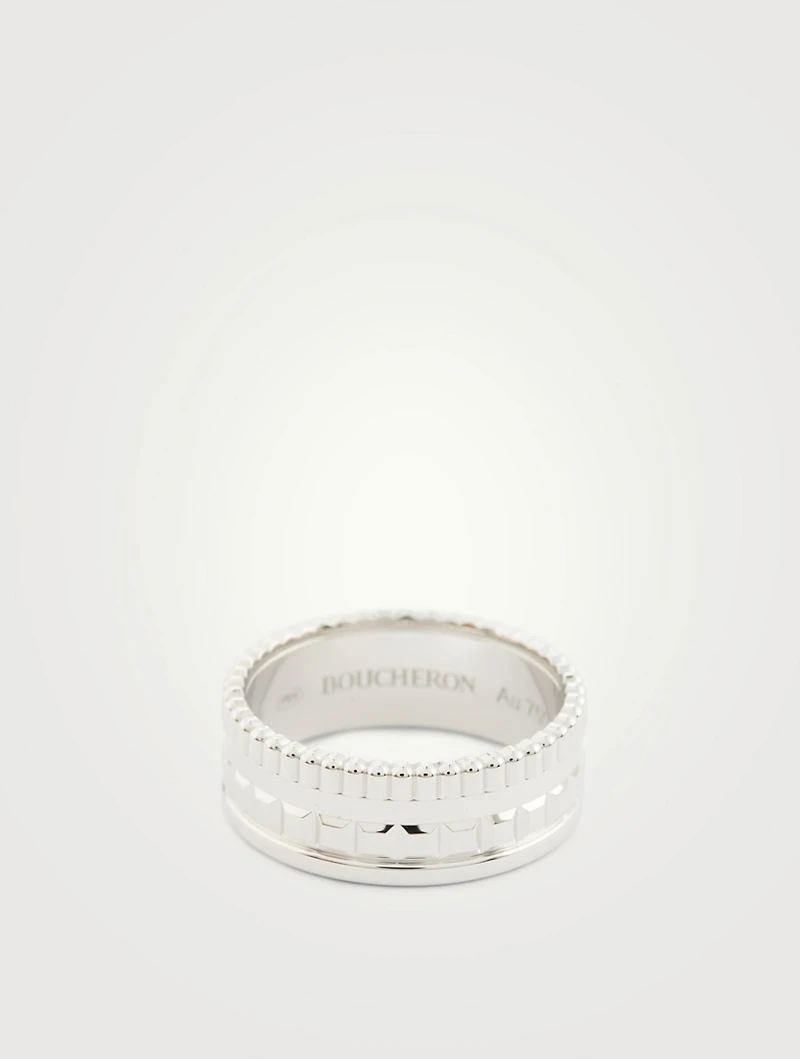 Small Radiant Edition Quatre White Gold Ring