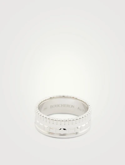Small Radiant Edition Quatre White Gold Ring