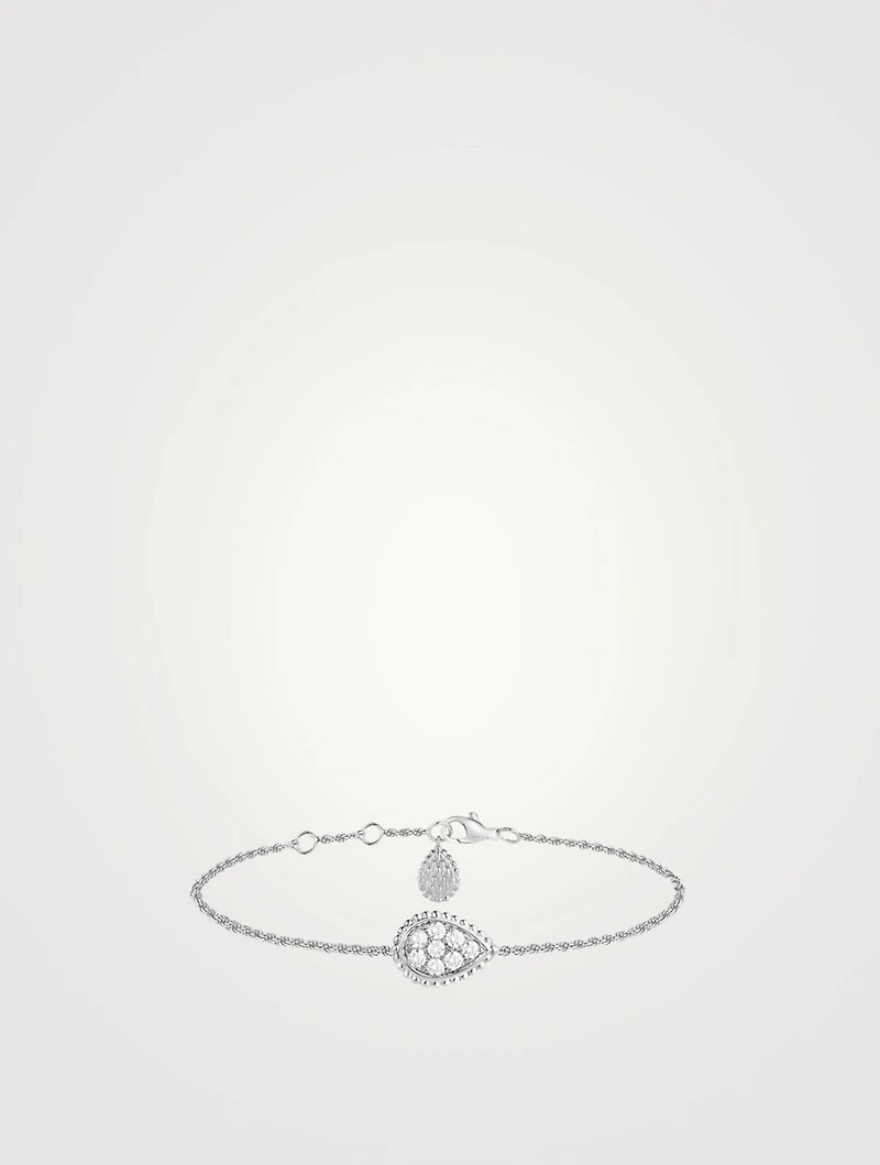 Serpent Bohème S Motif White Gold Chain Bracelet With Diamonds