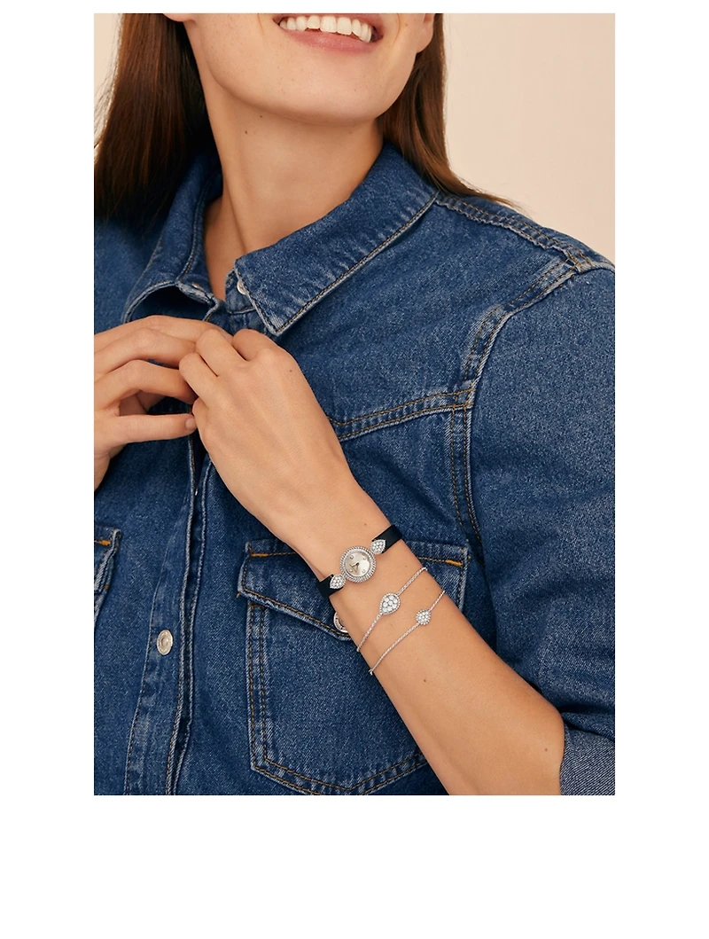 Serpent Bohème S Motif White Gold Chain Bracelet With Diamonds