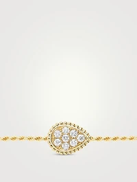 Serpent Bohème Motif Gold Chain Bracelet With Diamonds