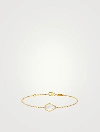 Serpent Bohème S Motif Gold Chain Bracelet With Mother Of Pearl