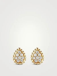 Serpent Bohème XS Motif Yellow Gold Stud Earrings With Diamonds